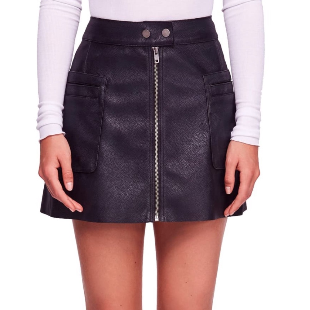 🔥SALE🔥Free People A line Faux Leather Skirt